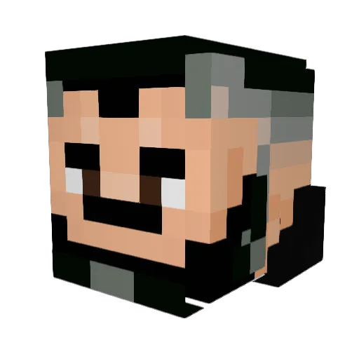 JuniorNct Minecraft avatar head, 3D render