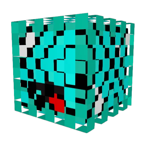 JuniorSSJ Minecraft avatar head, 3D render