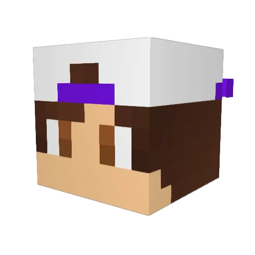 JuniorSk Minecraft avatar head, 3D render