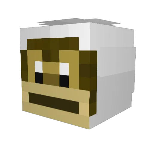 Juniorack Minecraft avatar head, 3D render