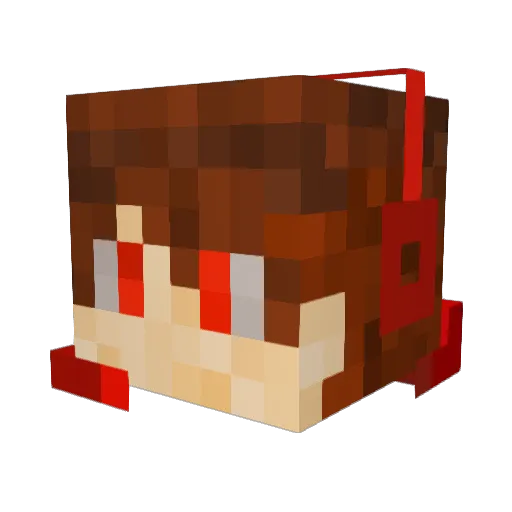 Junioris Minecraft avatar head, 3D render