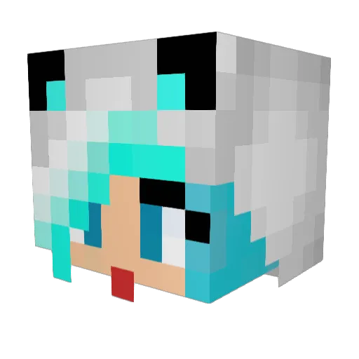 Juniorpapa Minecraft avatar head, 3D render