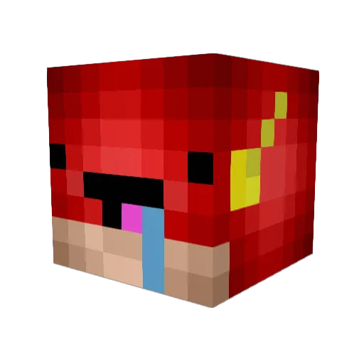Juniorrz Minecraft avatar head, 3D render