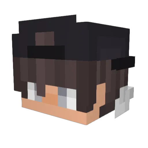 Juniox11 Minecraft avatar head, 3D render