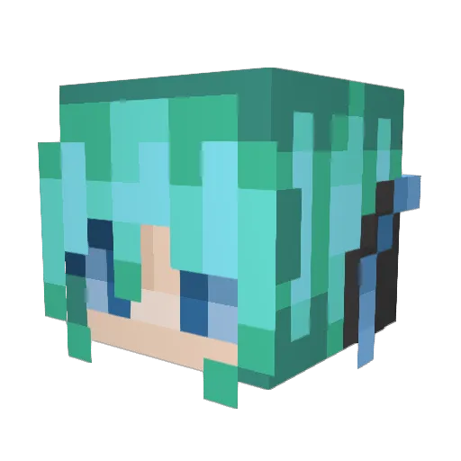Junipberry Minecraft avatar head, 3D render
