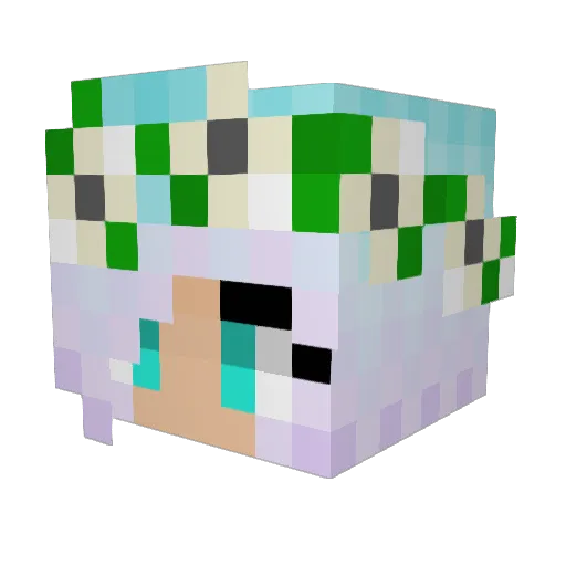 Juniper07 Minecraft avatar head, 3D render