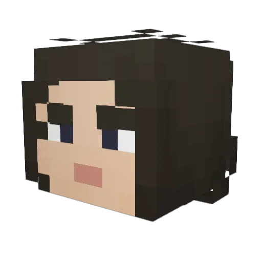 JuniperMae Minecraft avatar head, 3D render