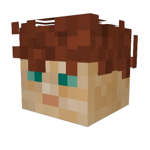 JuniperSpire Minecraft avatar head, 3D render