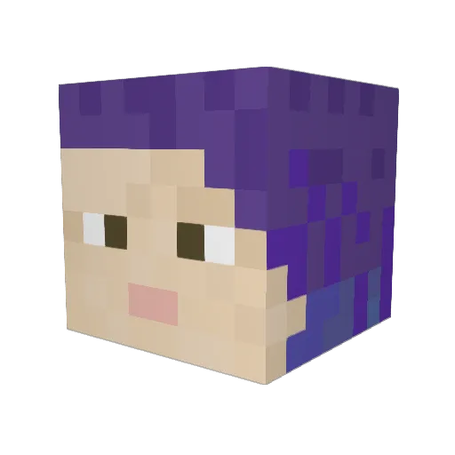 JuniperTheSloth Minecraft avatar head, 3D render
