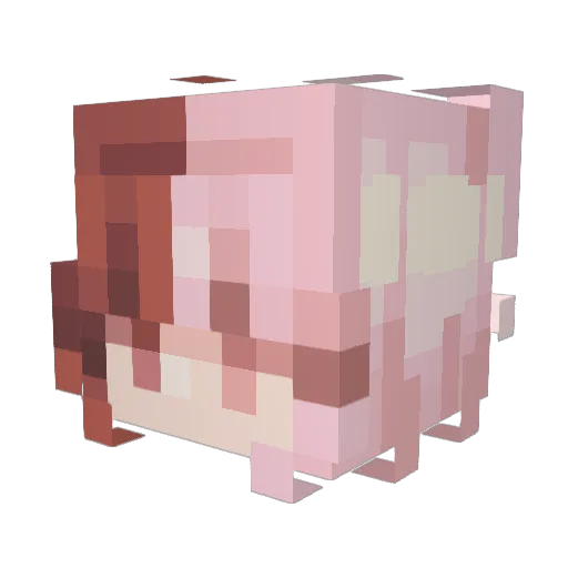 Juniper_Peach Minecraft avatar head, 3D render