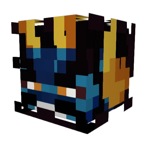 Junir123 Minecraft avatar head, 3D render