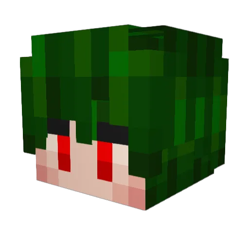 Junjao_o Minecraft avatar head, 3D render