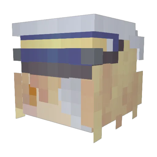 JunkerFunker Minecraft avatar head, 3D render