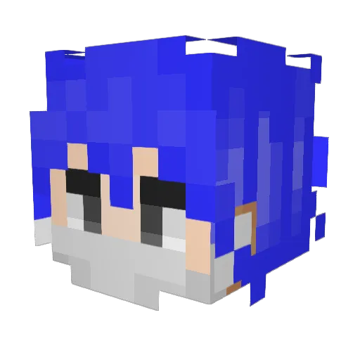 JunkerQueen Minecraft avatar head, 3D render