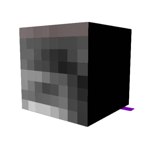 Junklez Minecraft avatar head, 3D render
