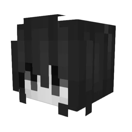 JunkoFuruta Minecraft avatar head, 3D render