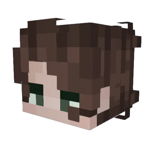 Junkosaur_ Minecraft avatar head, 3D render
