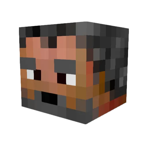 Junkshop23 Minecraft avatar head, 3D render