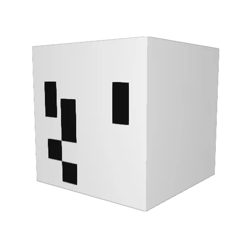 Junkybun Minecraft avatar head, 3D render