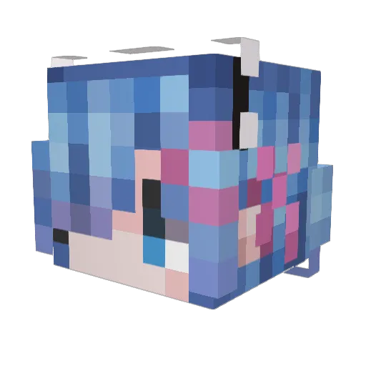 Junleef Minecraft avatar head, 3D render