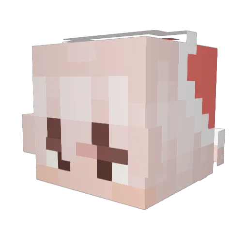Junliix Minecraft avatar head, 3D render
