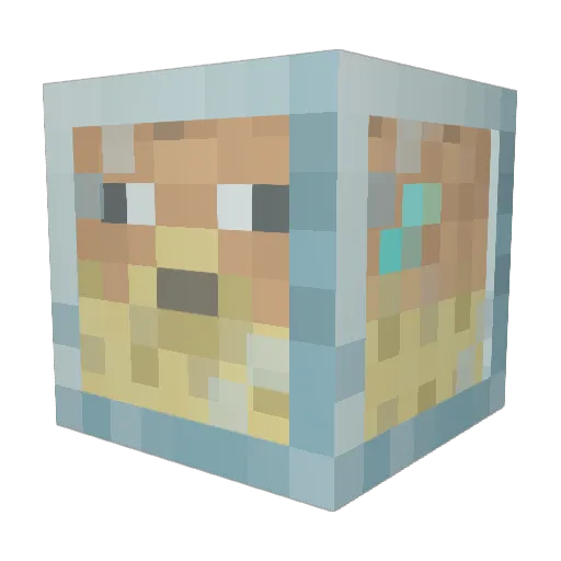 Junndicator Minecraft avatar head, 3D render
