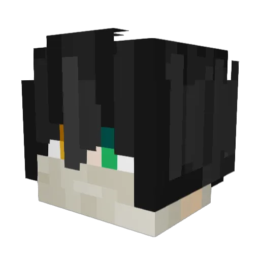 Junnieee Minecraft avatar head, 3D render