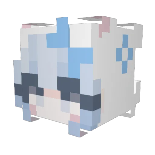 JunnyPark Minecraft avatar head, 3D render