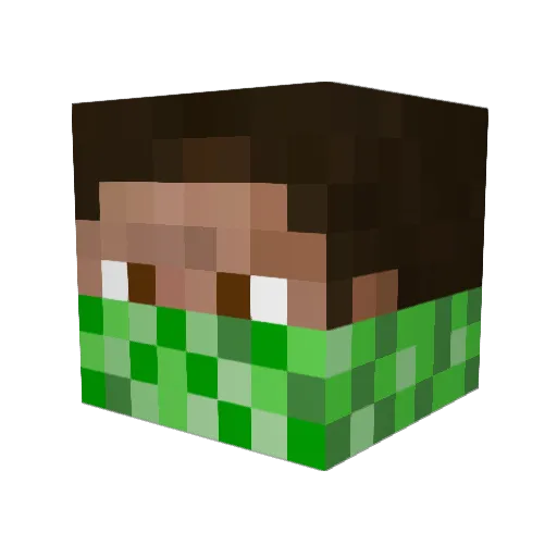 Juno2005 Minecraft avatar head, 3D render