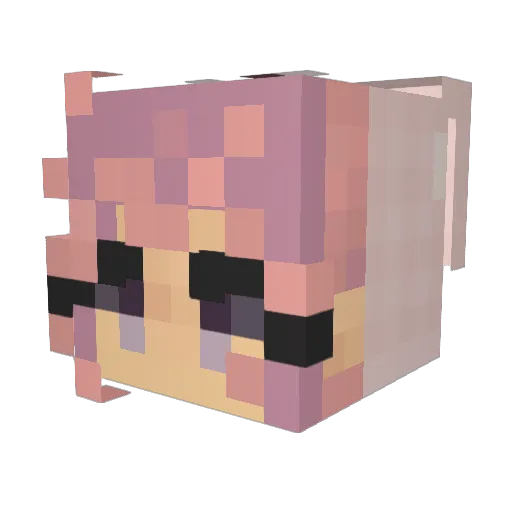 JunoAI Minecraft avatar head, 3D render