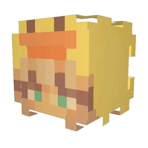 JunoGaming_ Minecraft avatar head, 3D render