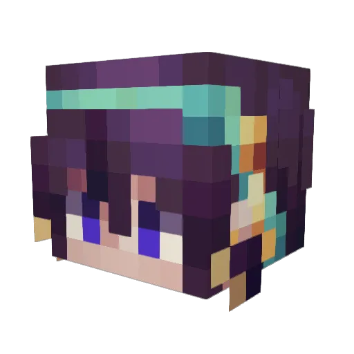 JunoPNG Minecraft avatar head, 3D render