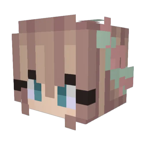 JunoReese Minecraft avatar head, 3D render
