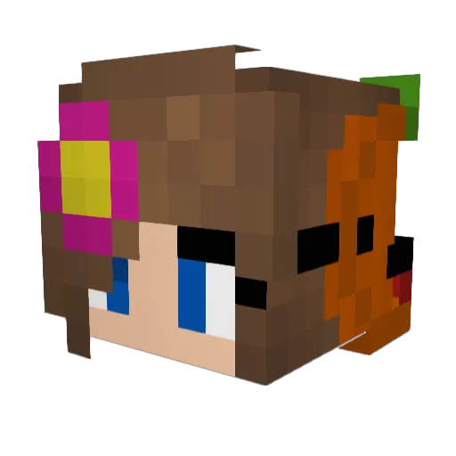 Juno_Sama Minecraft avatar head, 3D render