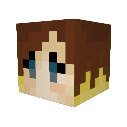 JunounoBox Minecraft avatar head, 3D render