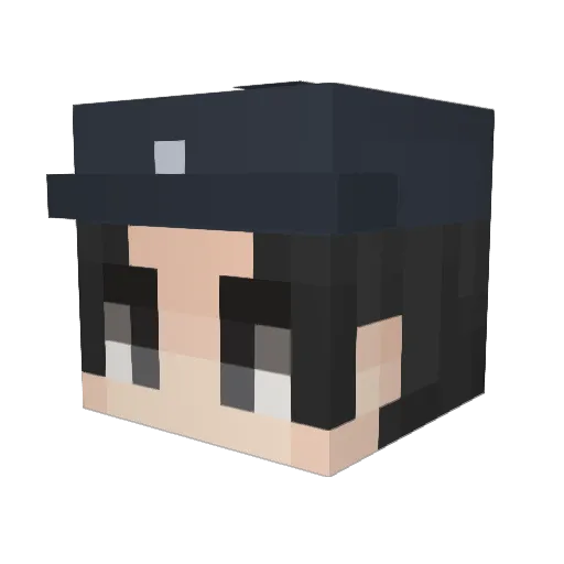 JunpeiIori Minecraft avatar head, 3D render