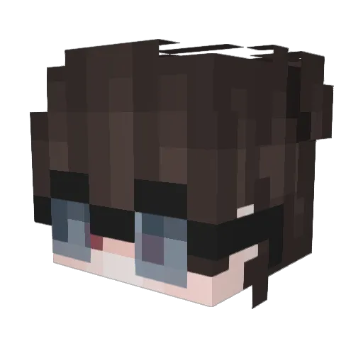 Junpu_ Minecraft avatar head, 3D render