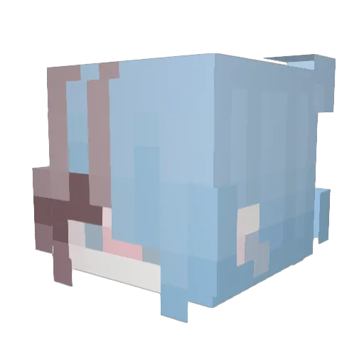 Junpuru Minecraft avatar head, 3D render