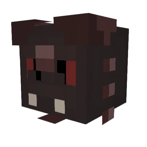 Junsedovahhe Minecraft avatar head, 3D render