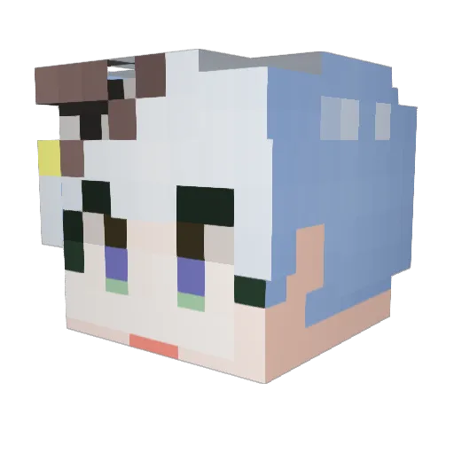Junsoo01 Minecraft avatar head, 3D render