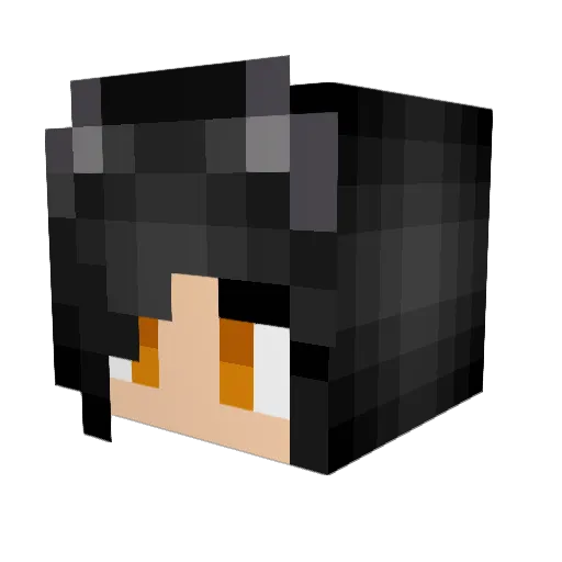 Junsune Minecraft avatar head, 3D render