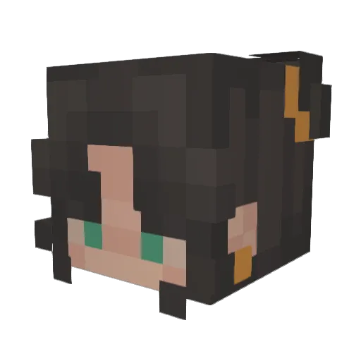 Junuka Minecraft avatar head, 3D render