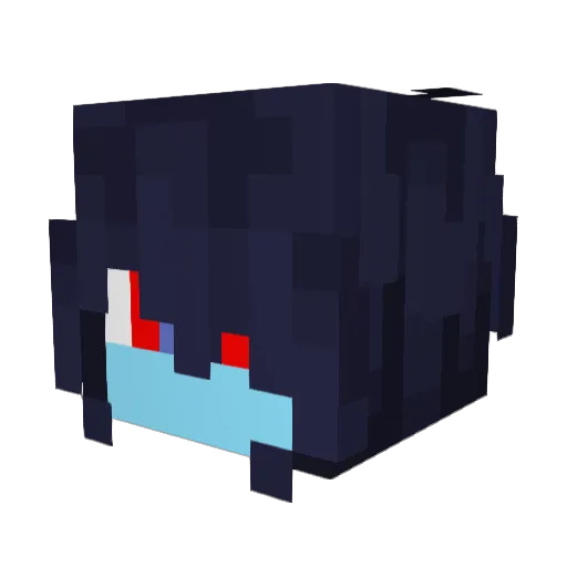 Junxaposed Minecraft avatar head, 3D render