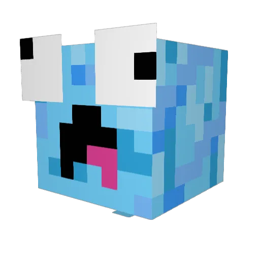 Jupansi Minecraft avatar head, 3D render