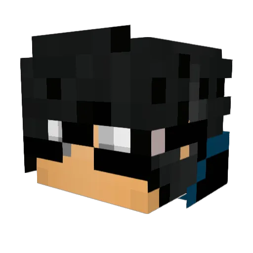 JupanuXD Minecraft avatar head, 3D render