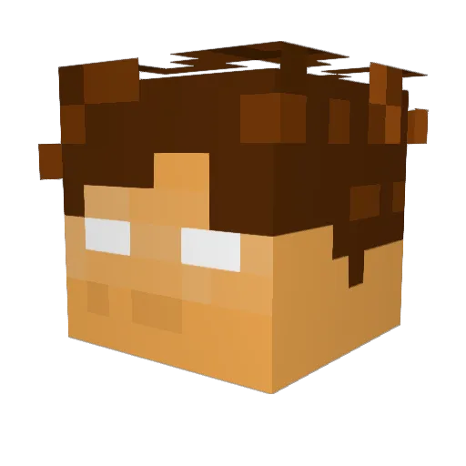 Jupe2909 Minecraft avatar head, 3D render