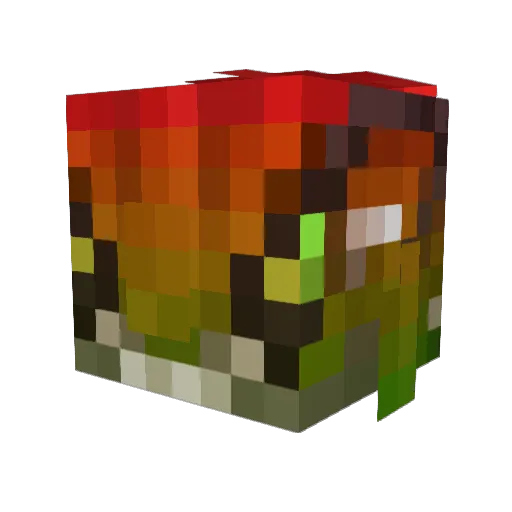 Jupexi Minecraft avatar head, 3D render