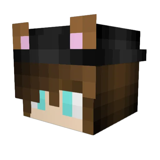 Jupi06 Minecraft avatar head, 3D render