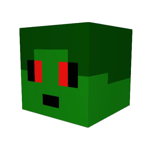 JupiWoopy Minecraft avatar head, 3D render