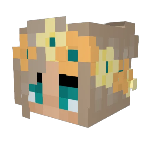 Jupiitor Minecraft avatar head, 3D render